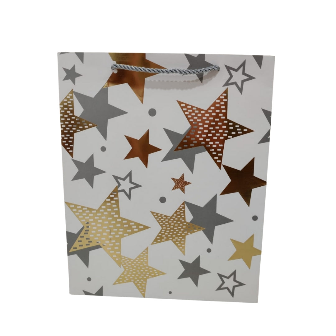 Bolsa para regalo de cartón diseño de estrellas