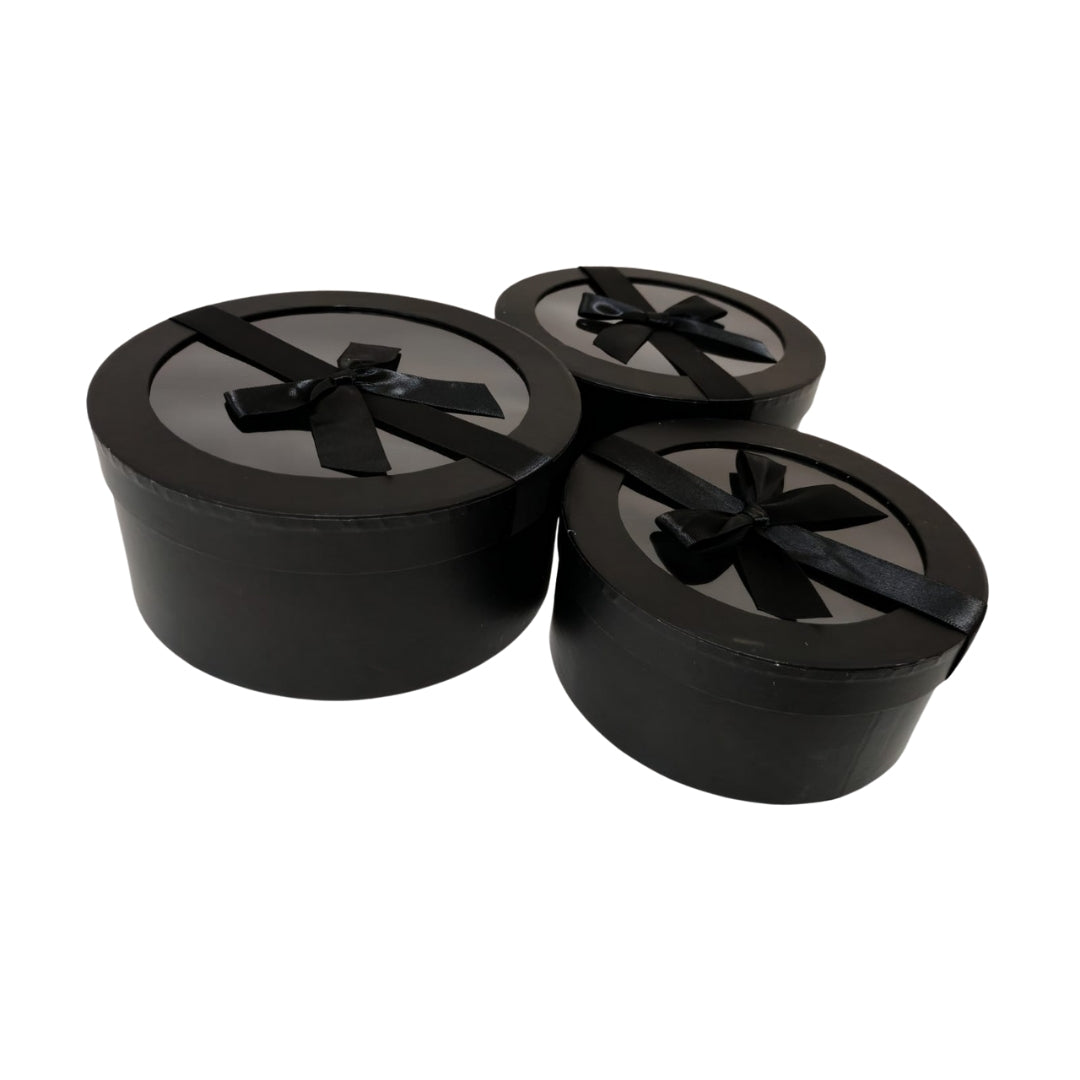 Set de 3 cajas redondas de empaque para regalos