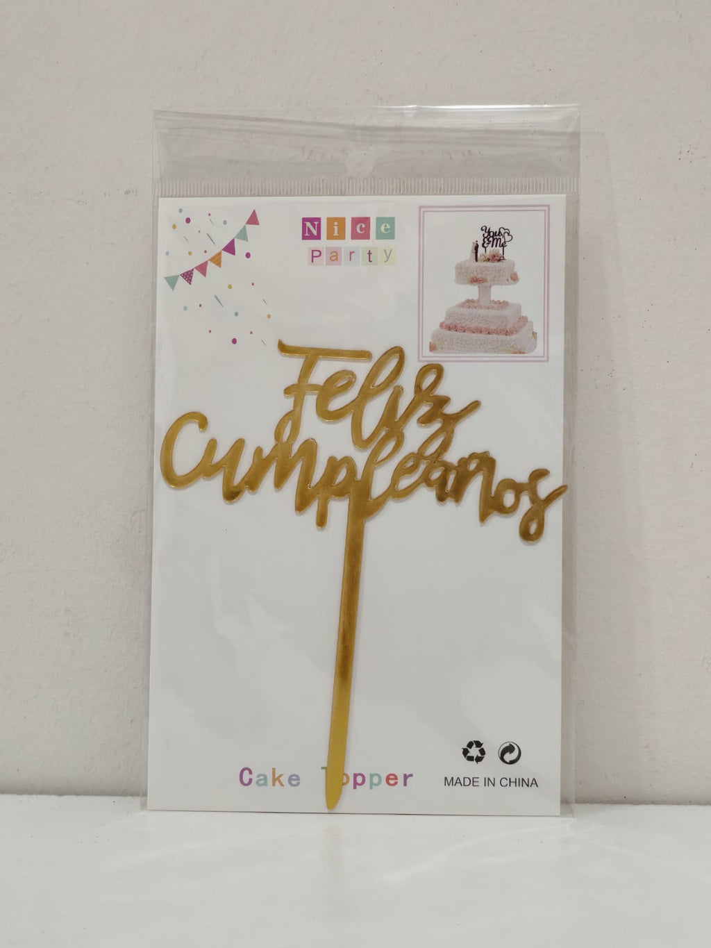 Cake Topper para  Feliz Cumpleaños