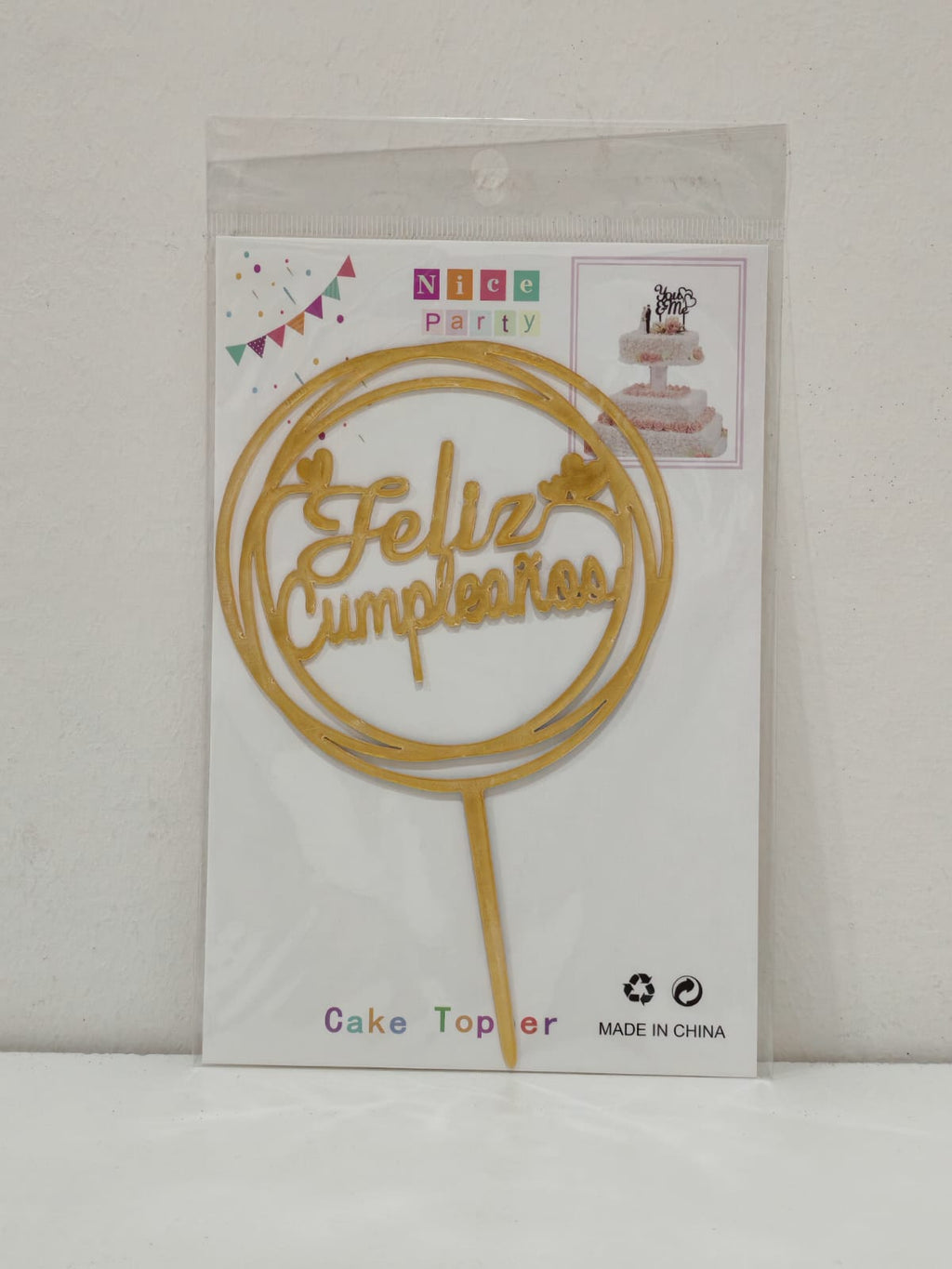 Cake Topper para  Feliz Cumpleaños