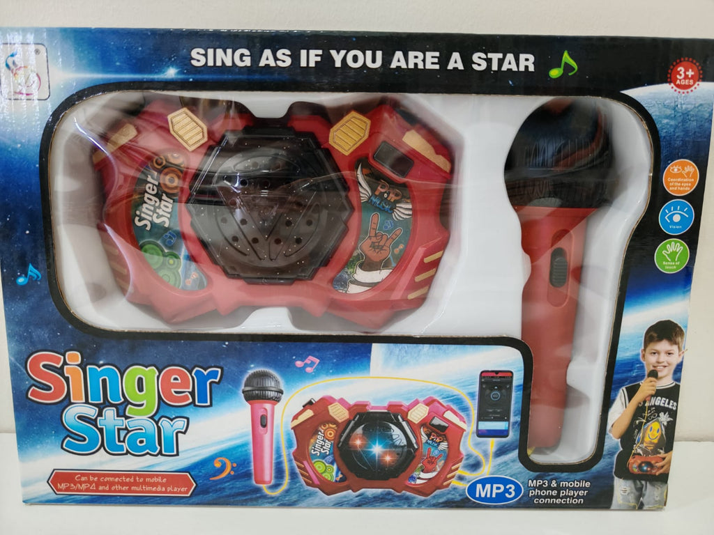 Micrófono Infantil con Luz, Música y Conexión para Celular