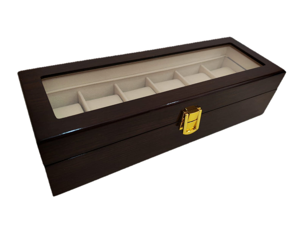 Caja de Madera sin Llave para 6 Relojes