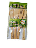 Set de 4 Paletas de Bambú para Cocina - 28 cm