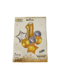 Set de Globos para Cumpleaños con Número - 7 piezas
